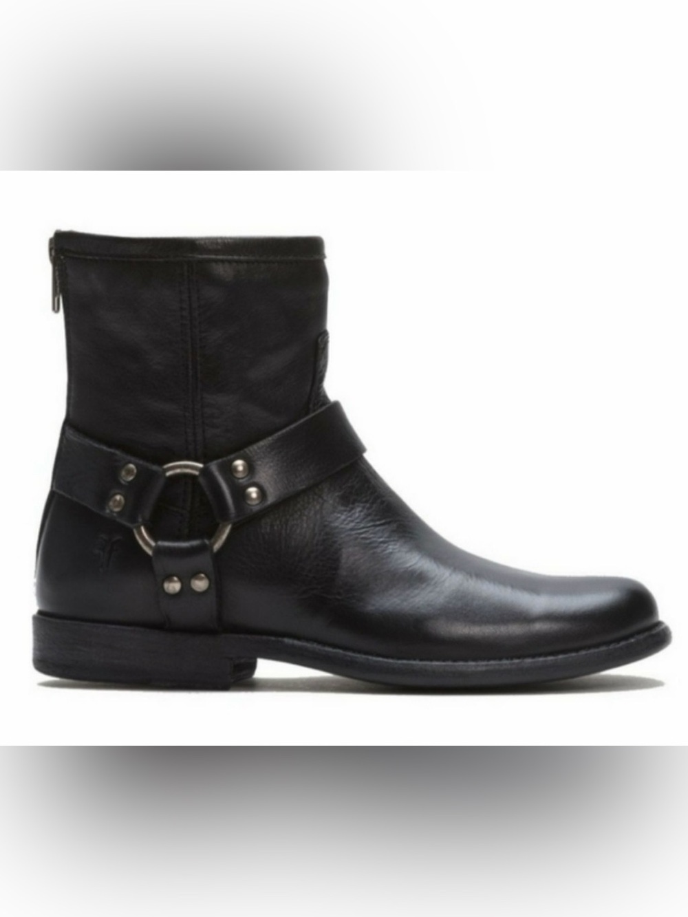 Frye Women’s Black Leather Harness Boots